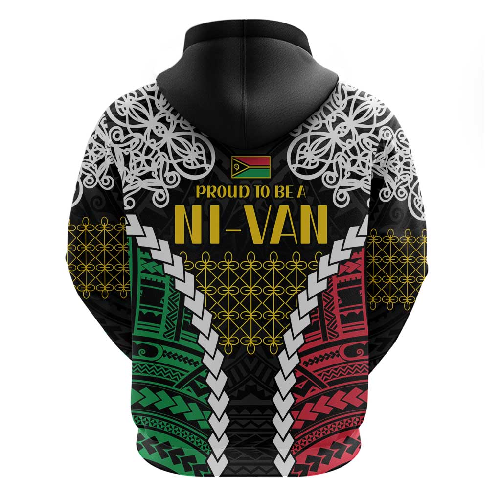 Halo Vanuatu Pride Zip Hoodie Vanuatuan Sand Drawing Pattern
