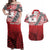 Malo e lelei Tonga Couples Matching Off Shoulder Maxi Dress and Hawaiian Shirt Ngatu Tokelau Feletoa Fata Traditional Polynesian Pattern