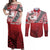 Malo e lelei Tonga Couples Matching Off Shoulder Maxi Dress and Long Sleeve Button Shirt Ngatu Tokelau Feletoa Fata Traditional Polynesian Pattern