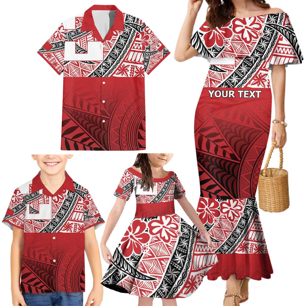 Malo e lelei Tonga Family Matching Mermaid Dress and Hawaiian Shirt Ngatu Tokelau Feletoa Fata Traditional Polynesian Pattern LT9 - Polynesian Pride