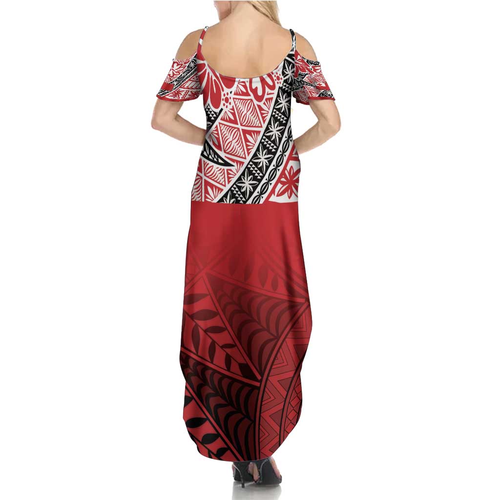 Malo e lelei Tonga Family Matching Summer Maxi Dress and Hawaiian Shirt Ngatu Tokelau Feletoa Fata Traditional Polynesian Pattern LT9 - Polynesian Pride