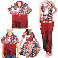 Malo e lelei Tonga Family Matching Tank Maxi Dress and Hawaiian Shirt Ngatu Tokelau Feletoa Fata Traditional Polynesian Pattern LT9 - Polynesian Pride