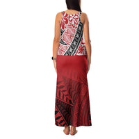 Malo e lelei Tonga Family Matching Tank Maxi Dress and Hawaiian Shirt Ngatu Tokelau Feletoa Fata Traditional Polynesian Pattern LT9 - Polynesian Pride