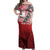 Malo e lelei Tonga Off Shoulder Maxi Dress Ngatu Tokelau Feletoa Fata Traditional Polynesian Pattern
