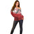 Malo e lelei Tonga Off Shoulder Sweater Ngatu Tokelau Feletoa Fata Traditional Polynesian Pattern