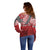 Malo e lelei Tonga Off Shoulder Sweater Ngatu Tokelau Feletoa Fata Traditional Polynesian Pattern