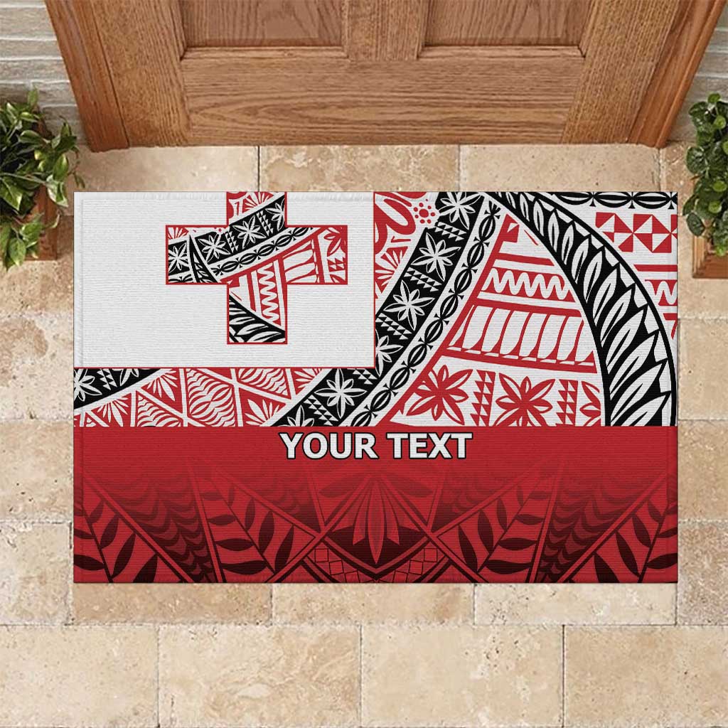 Malo e lelei Tonga Rubber Doormat Ngatu Tokelau Feletoa Fata Traditional Polynesian Pattern