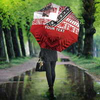 Malo e lelei Tonga Umbrella Ngatu Tokelau Feletoa Fata Traditional Polynesian Pattern - Polynesian Pride