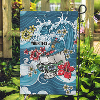 Hawaii Santa Skeleton Surfing Personalized Garden Flag Mele Kalikimaka i Iulai!