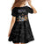 Custom Rugby Southern Hemisphere Family Matching Off Shoulder Maxi Dress and Hawaiian Shirt Argentina AUNZ South Africa Mascot Black - Polynesian Pride
