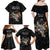 Custom Rugby Southern Hemisphere Family Matching Off Shoulder Maxi Dress and Hawaiian Shirt Argentina AUNZ South Africa Mascot Black - Polynesian Pride