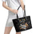 Custom Rugby Southern Hemisphere Leather Tote Bag Argentina AUNZ South Africa Mascot Black - Polynesian Pride