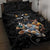 Custom Rugby Southern Hemisphere Quilt Bed Set Argentina AUNZ South Africa Mascot Black - Polynesian Pride