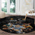 Custom Rugby Southern Hemisphere Round Carpet Argentina AUNZ South Africa Mascot Black - Polynesian Pride