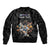 Custom Rugby Southern Hemisphere Sleeve Zip Bomber Jacket Argentina AUNZ South Africa Mascot Black - Polynesian Pride