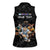 Custom Rugby Southern Hemisphere Women Sleeveless Polo Shirt Argentina AUNZ South Africa Mascot Black - Polynesian Pride