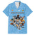 Custom Rugby Southern Hemisphere Hawaiian Shirt Argentina AUNZ South Africa Mascot Blue - Polynesian Pride