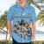 Custom Rugby Southern Hemisphere Hawaiian Shirt Argentina AUNZ South Africa Mascot Blue - Polynesian Pride