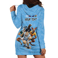 Custom Rugby Southern Hemisphere Hoodie Dress Argentina AUNZ South Africa Mascot Blue LT9 - Polynesian Pride