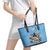 Custom Rugby Southern Hemisphere Leather Tote Bag Argentina AUNZ South Africa Mascot Blue - Polynesian Pride