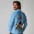 Custom Rugby Southern Hemisphere Long Sleeve Polo Shirt Argentina AUNZ South Africa Mascot Blue - Polynesian Pride