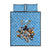 Custom Rugby Southern Hemisphere Quilt Bed Set Argentina AUNZ South Africa Mascot Blue - Polynesian Pride