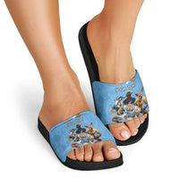 Custom Rugby Southern Hemisphere Slide Sandals Argentina AUNZ South Africa Mascot Blue - Polynesian Pride
