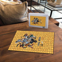 Custom Rugby Southern Hemisphere Puzzle Argentina AUNZ South Africa Mascot Gold - Polynesian Pride