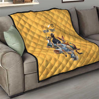 Custom Rugby Southern Hemisphere Quilt Argentina AUNZ South Africa Mascot Gold - Polynesian Pride