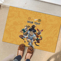 Custom Rugby Southern Hemisphere Rubber Doormat Argentina AUNZ South Africa Mascot Gold - Polynesian Pride