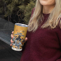 Custom Rugby Southern Hemisphere Tumbler Cup Argentina AUNZ South Africa Mascot Gold - Polynesian Pride