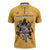 Custom Rugby Southern Hemisphere Zipper Polo Shirt Argentina AUNZ South Africa Mascot Gold - Polynesian Pride