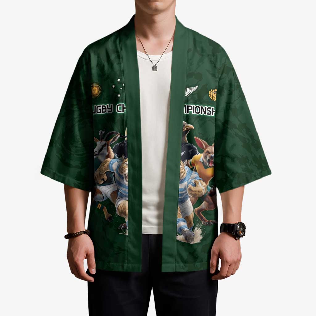 Custom Rugby Southern Hemisphere Kimono Argentina AUNZ South Africa Mascot Green - Polynesian Pride