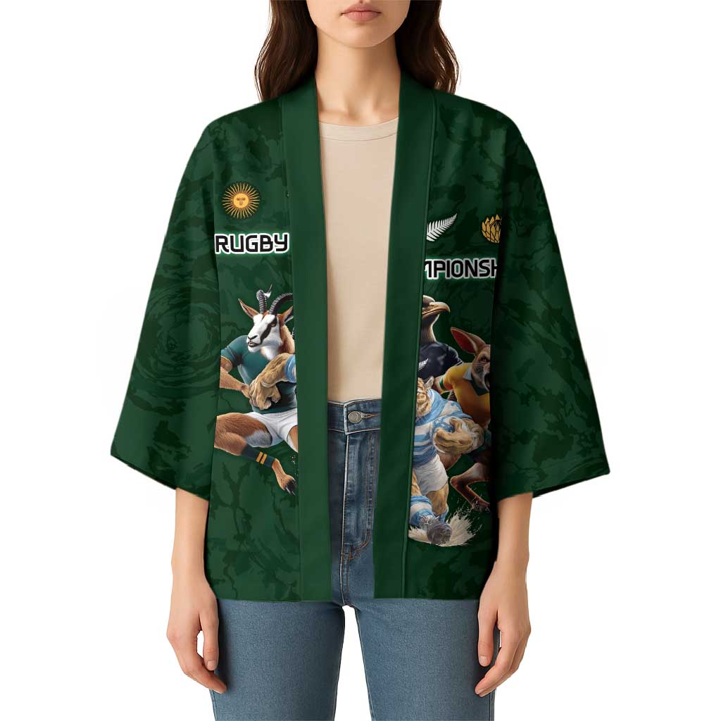 Custom Rugby Southern Hemisphere Kimono Argentina AUNZ South Africa Mascot Green - Polynesian Pride