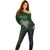 Custom Rugby Southern Hemisphere Off Shoulder Sweater Argentina AUNZ South Africa Mascot Green - Polynesian Pride