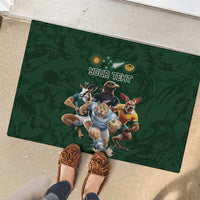 Custom Rugby Southern Hemisphere Rubber Doormat Argentina AUNZ South Africa Mascot Green - Polynesian Pride