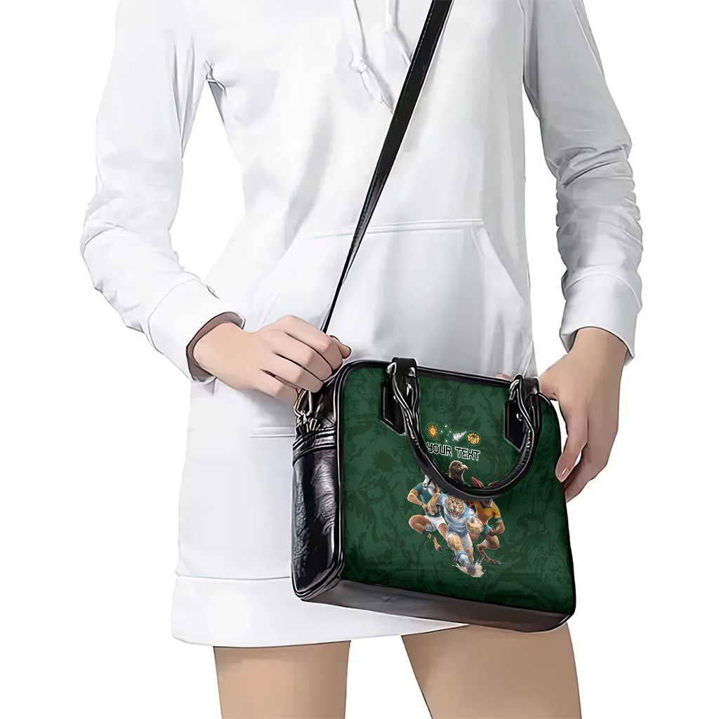 Custom Rugby Southern Hemisphere Shoulder Handbag Argentina AUNZ South Africa Mascot Green - Polynesian Pride
