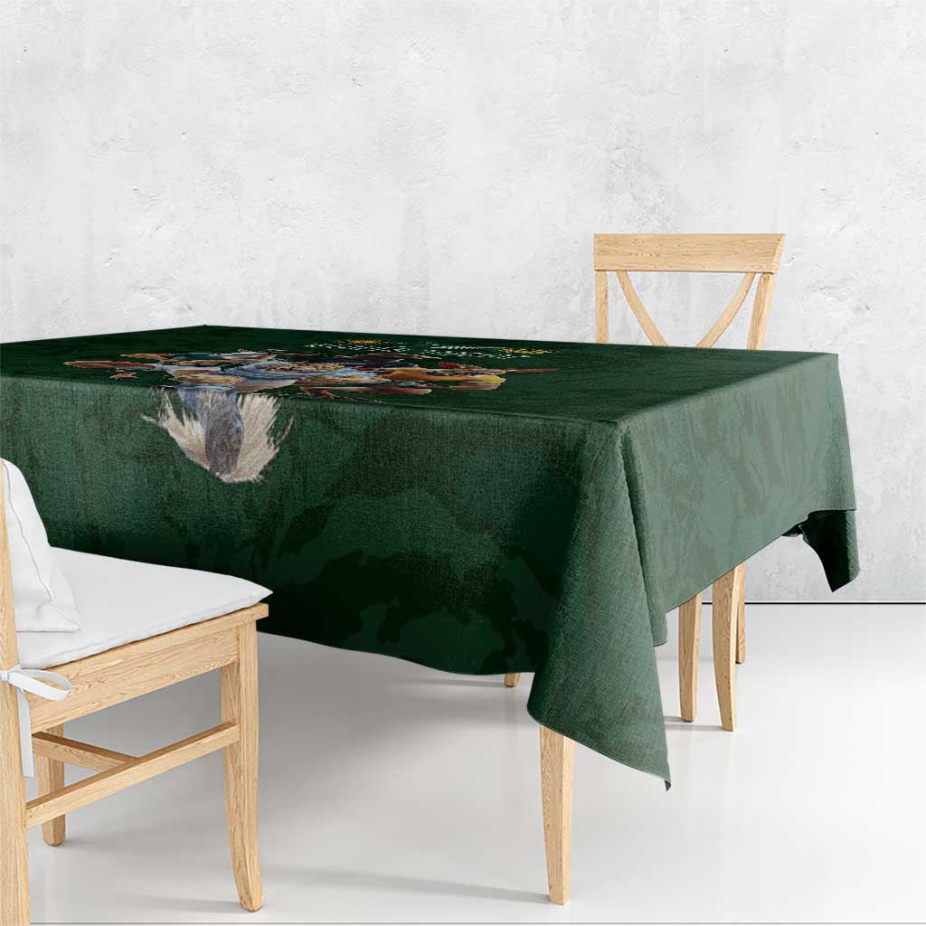 Custom Rugby Southern Hemisphere Tablecloth Argentina AUNZ South Africa Mascot Green - Polynesian Pride