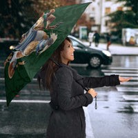 Custom Rugby Southern Hemisphere Umbrella Argentina AUNZ South Africa Mascot Green - Polynesian Pride