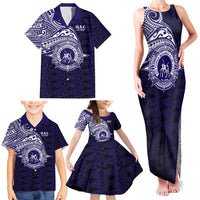 Tonga Queen Salote College 100th Years Family Matching Tank Maxi Dress and Hawaiian Shirt Est 1926 Tongan Ngatu Tapa LT9 - Polynesian Pride