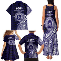 Tonga Queen Salote College 100th Years Family Matching Tank Maxi Dress and Hawaiian Shirt Est 1926 Tongan Ngatu Tapa LT9 - Polynesian Pride