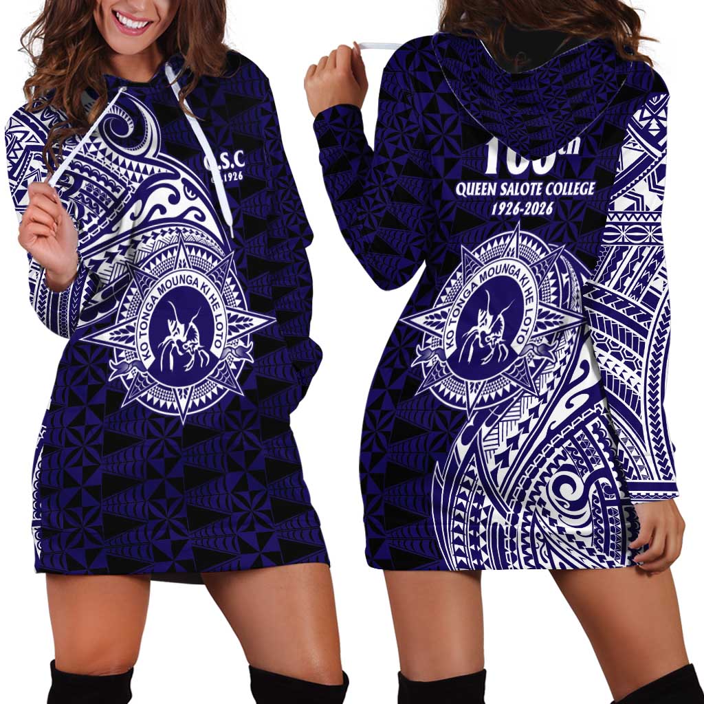 Tonga Queen Salote College 100th Years Hoodie Dress Est 1926 Tongan Ngatu Tapa LT9 - Polynesian Pride