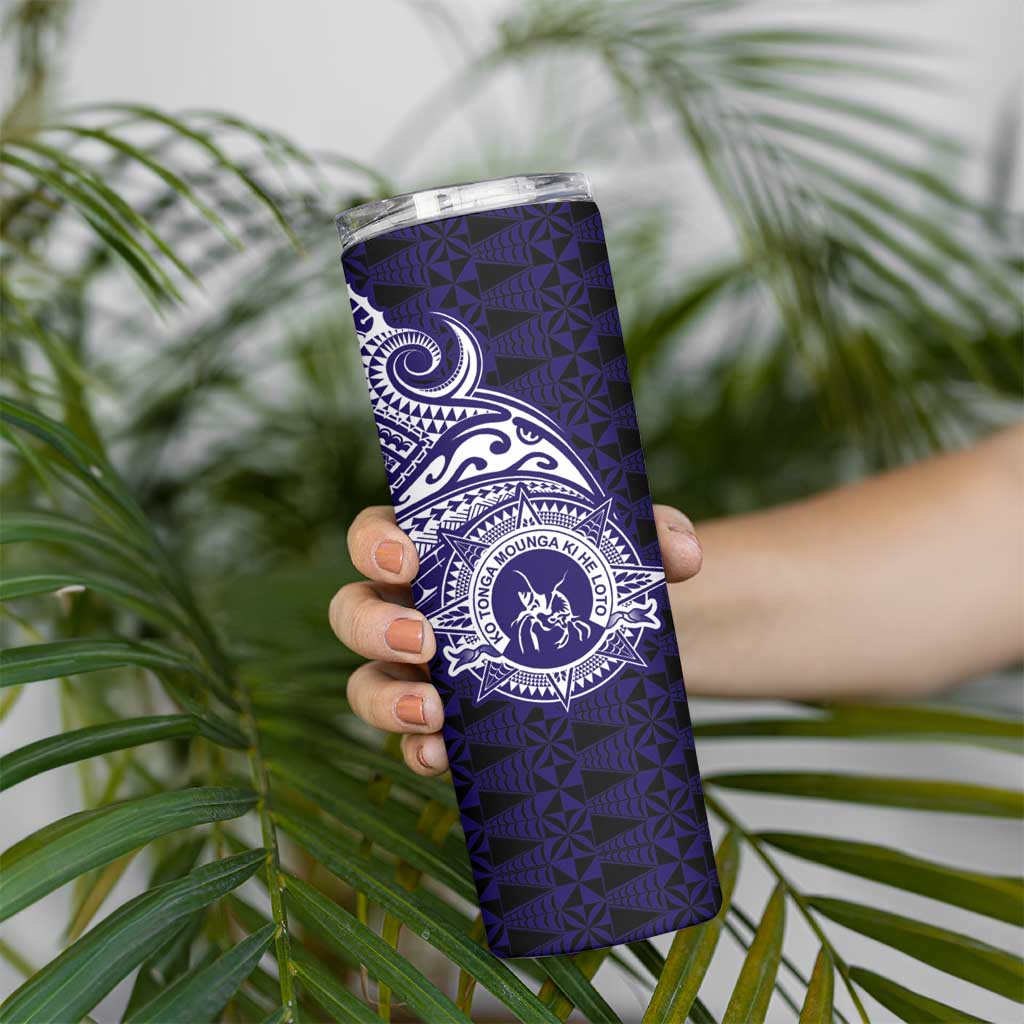 Tonga Queen Salote College 100th Years Skinny Tumbler Est 1926 Tongan Ngatu Tapa LT9 - Polynesian Pride