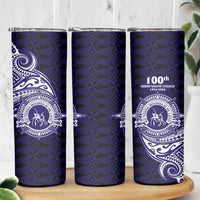 Tonga Queen Salote College 100th Years Skinny Tumbler Est 1926 Tongan Ngatu Tapa LT9 - Polynesian Pride
