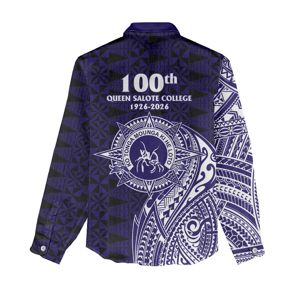 Tonga Queen Salote College 100th Years Women Casual Shirt Est 1926 Tongan Ngatu Tapa LT9 - Polynesian Pride