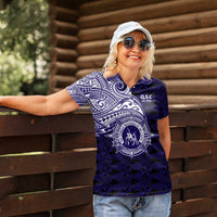 Tonga Queen Salote College 100th Years Women Polo Shirt Est 1926 Tongan Ngatu Tapa LT9 - Polynesian Pride