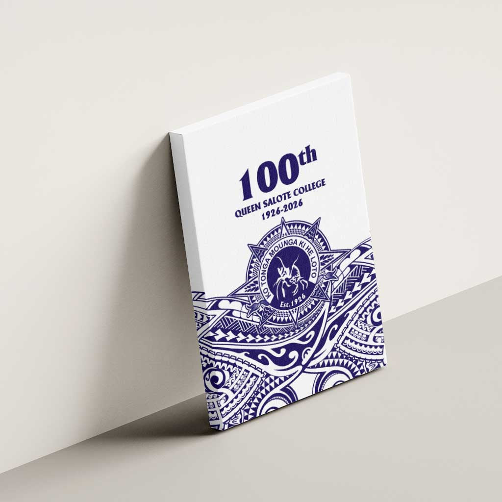 Tonga Queen Salote College 100th Years Canvas Wall Art White Tonga Kupesi Uniquely Pacific Art LT9 - Polynesian Pride