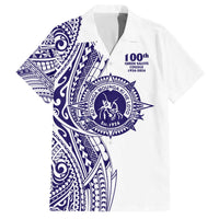 Tonga Queen Salote College 100th Years Family Matching Off The Shoulder Long Sleeve Dress and Hawaiian Shirt White Tonga Kupesi Uniquely Pacific Art LT9 Dad's Shirt - Short Sleeve White - Polynesian Pride