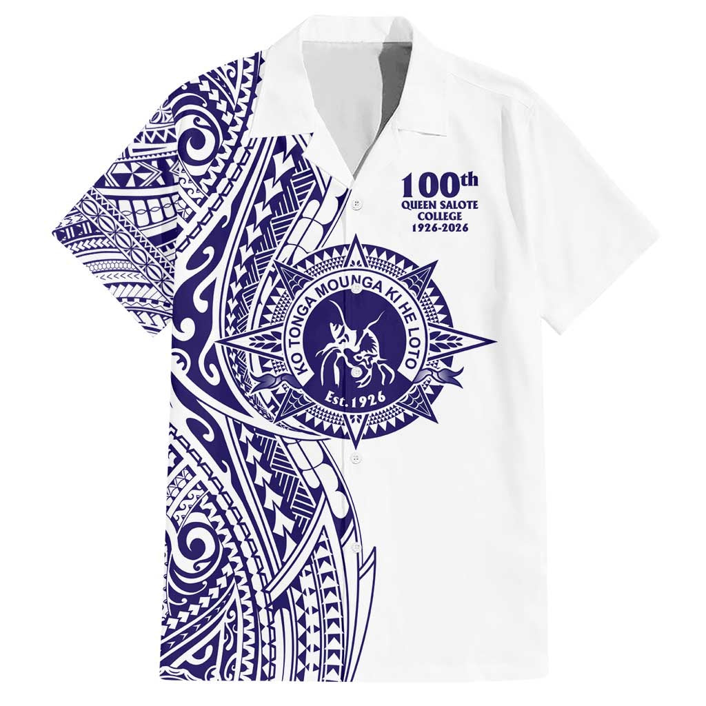 Tonga Queen Salote College 100th Years Family Matching Short Sleeve Bodycon Dress and Hawaiian Shirt White Tonga Kupesi Uniquely Pacific Art LT9 Dad's Shirt - Short Sleeve White - Polynesian Pride