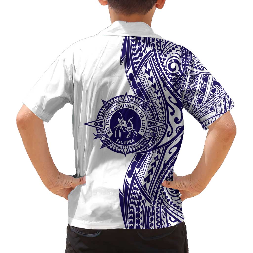 Tonga Queen Salote College 100th Years Family Matching Summer Maxi Dress and Hawaiian Shirt White Tonga Kupesi Uniquely Pacific Art LT9 - Polynesian Pride